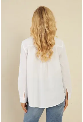 Kadın Beyaz Basic Gömlek ZER411