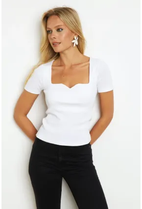 Kadın Beyaz Kaşkorse Bluz AYD325