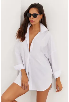 Kadın Beyaz Salaş Gömlek SF2132