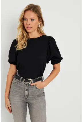 Kadın Bürümcük Bluz Siyah AYD285