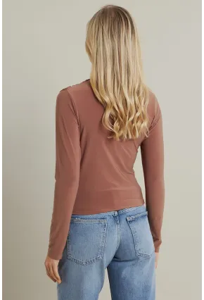 Kadın Camel Büzgülü Bluz ELT3568