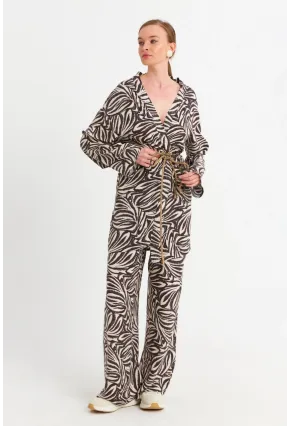 Kadın Ekru-Kahve Alt Üst Takım MGÇ202