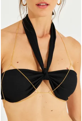 Kadın Gold Rengi Vücut Zinciri BE2001