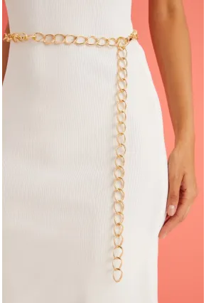 Kadın Gold Rengi Zincir Kemer BE532