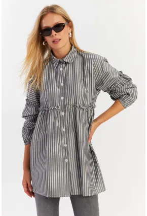 Kadın Gri Tunik Gömlek MASF12
