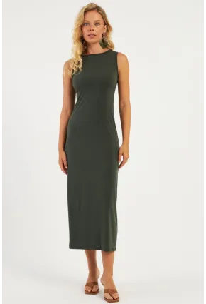 Kadın Haki Basic Elbise DMR2433