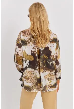 Kadın Haki Dokuma Gömlek KED150