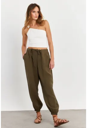 Kadın Haki Kubra Şalvar Pantolon GÇ900