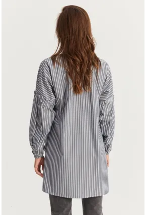 Kadın İndigo Tunik Gömlek MASF12