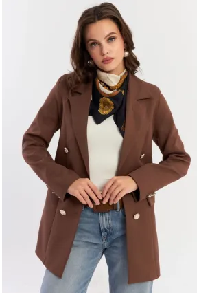 Kadın Kahverengi Alt Üst Astarlı Ceket MUF201