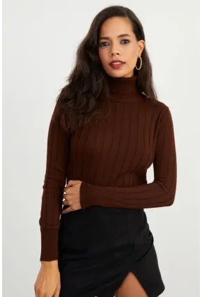 Kadın Kahverengi Balıkçı Kazak YV99