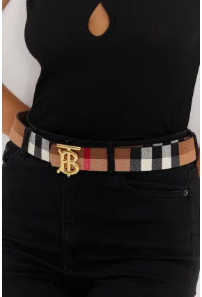 Kadın Kahverengi Desenli Kemer BE705