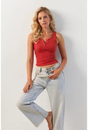 Kadın Kiremit Patlı Kaşkorse Bluz MK02