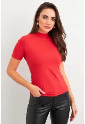 Kadın Kırmızı Basic Bluz AYD404