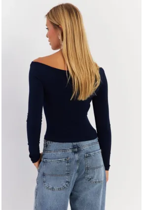Kadın Lacivert Bluz HOR13