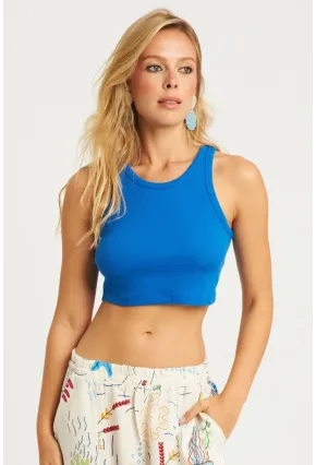 Kadın Mavi Crop Bluz YLE610