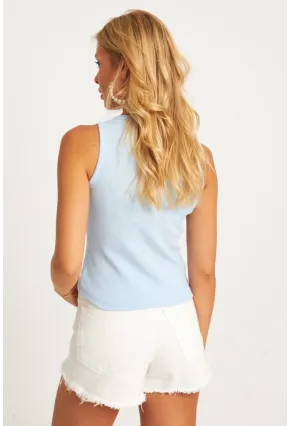 Kadın Mavi Nakışlı Kaşkorse Bluz MK17