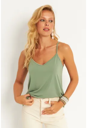 Kadın Mint Askılı Bluz AYD269