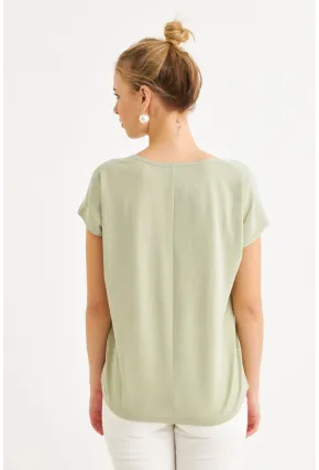 Kadın Mint Basic Bluz AYD410