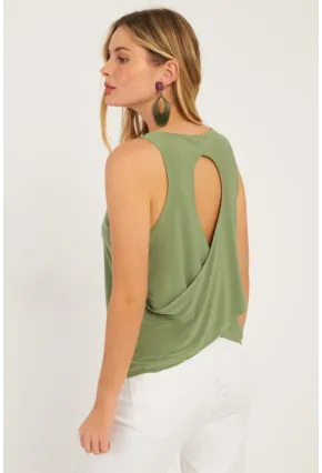 Kadın Mint Sırtı Çapraz Bluz YZ1029