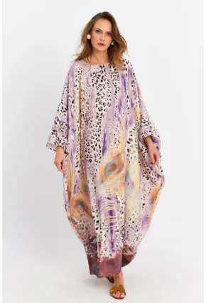 Kadın Multi İpek Kaftan Elbise MALO4010