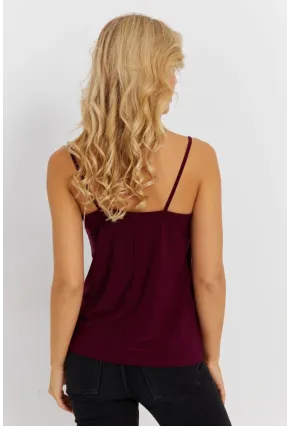 Kadın Mürdüm Dantelli Atlet AYD353