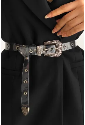 Kadın No Color Kuş Gözlü Şeffaf Kemer BE620