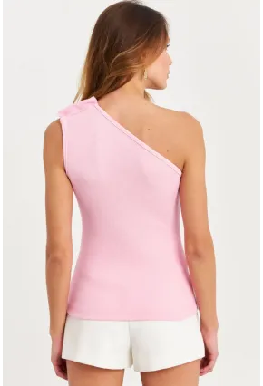 Kadın Pembe Düğme Detaylı Kaşkorse Bluz EY2711