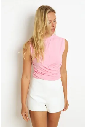 Kadın Pembe Kruvaze Bluz YZ1105