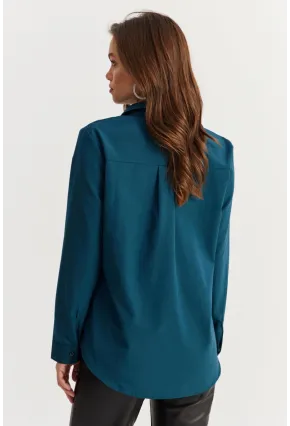 Kadın Petrol Yakası Taşlı Gömlek ZER413