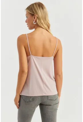 Kadın Pudra Askılı Bluz AYD269