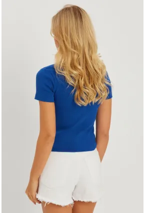 Kadın Saks Önü Büzgülü V Yaka Bluz AYD309