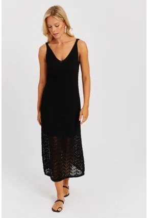 Kadın Siyah Askılı Astarlı Elbise YZ629