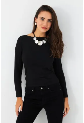 Kadın Siyah Basic Bluz RX449