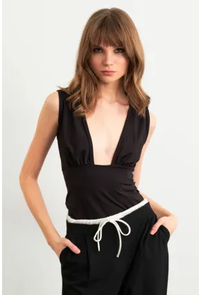 Kadın Siyah Bluz EY3041