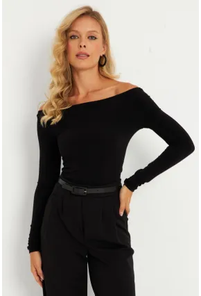 Kadın Siyah Bluz HOR13