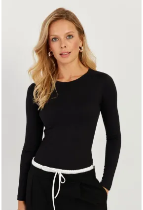 Kadın Siyah Bluz LPP1253