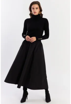Kadın Siyah Çan Etek ELA3951