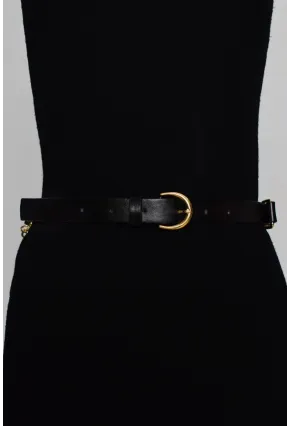 Kadın Siyah Gold Önü Zincirli Kemer BE309