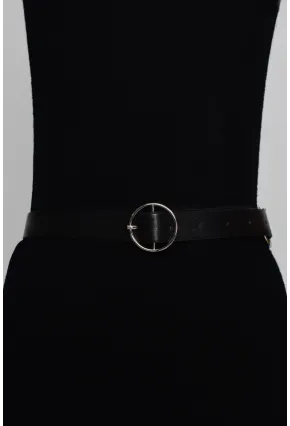 Kadın Siyah-Gümüş Önü Zincirli Kemer BE309