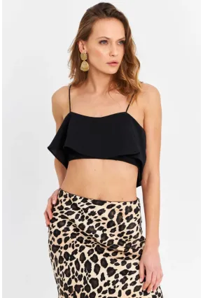 Kadın Siyah İp Askılı Büstiyer YEL221473