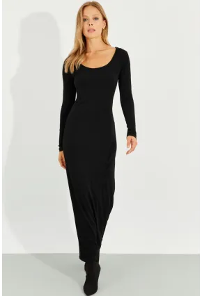 Kadın Siyah Maxi Elbise MEN2008