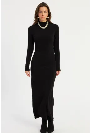 Kadın Siyah Maxi Elbise MLİK100