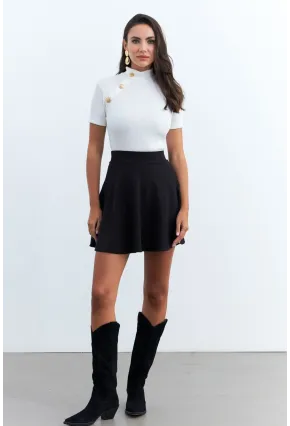 Kadın Siyah Mini Etek ELT3240