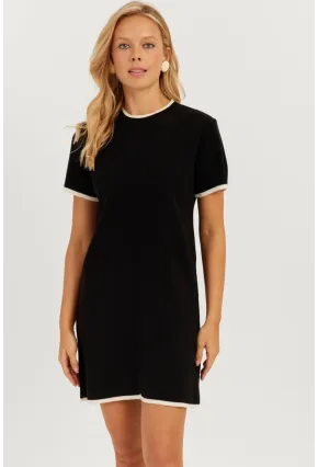Kadın Siyah Mini Triko Elbise MİW1356
