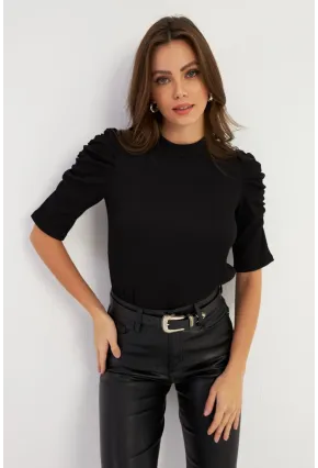 Kadın Siyah Prenses Kol Bluz MAYD12