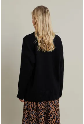 Kadın Siyah Salaş Kazak MYV104