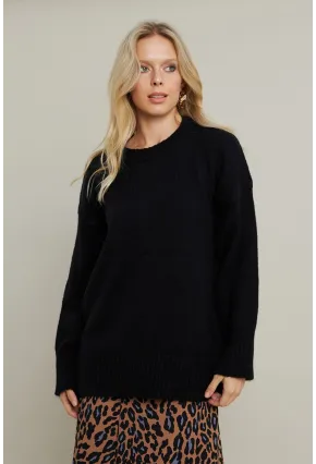 Kadın Siyah Salaş Kazak MYV104