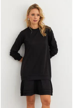 Kadın Siyah Sweat Elbise EY3016