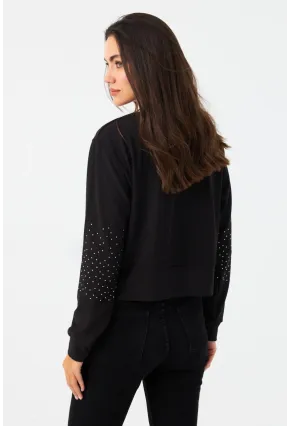 Kadın Siyah Taşlı Ceket RLO81